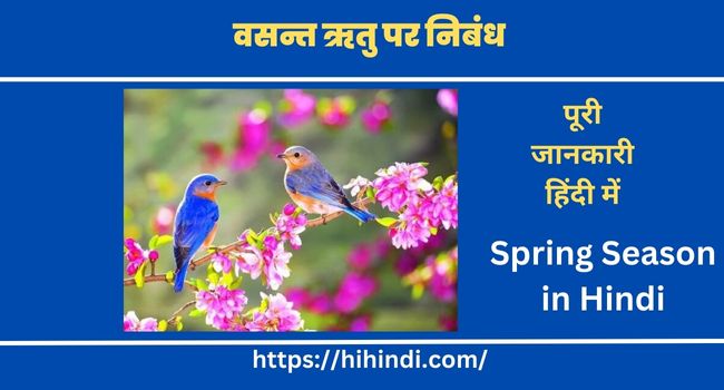 वसन्त ऋतु पर निबंध (Long and Short Essay on Spring Season in Hindi
