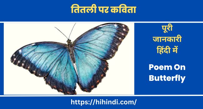 तितली पर कविता | Poem On Butterfly In Hindi